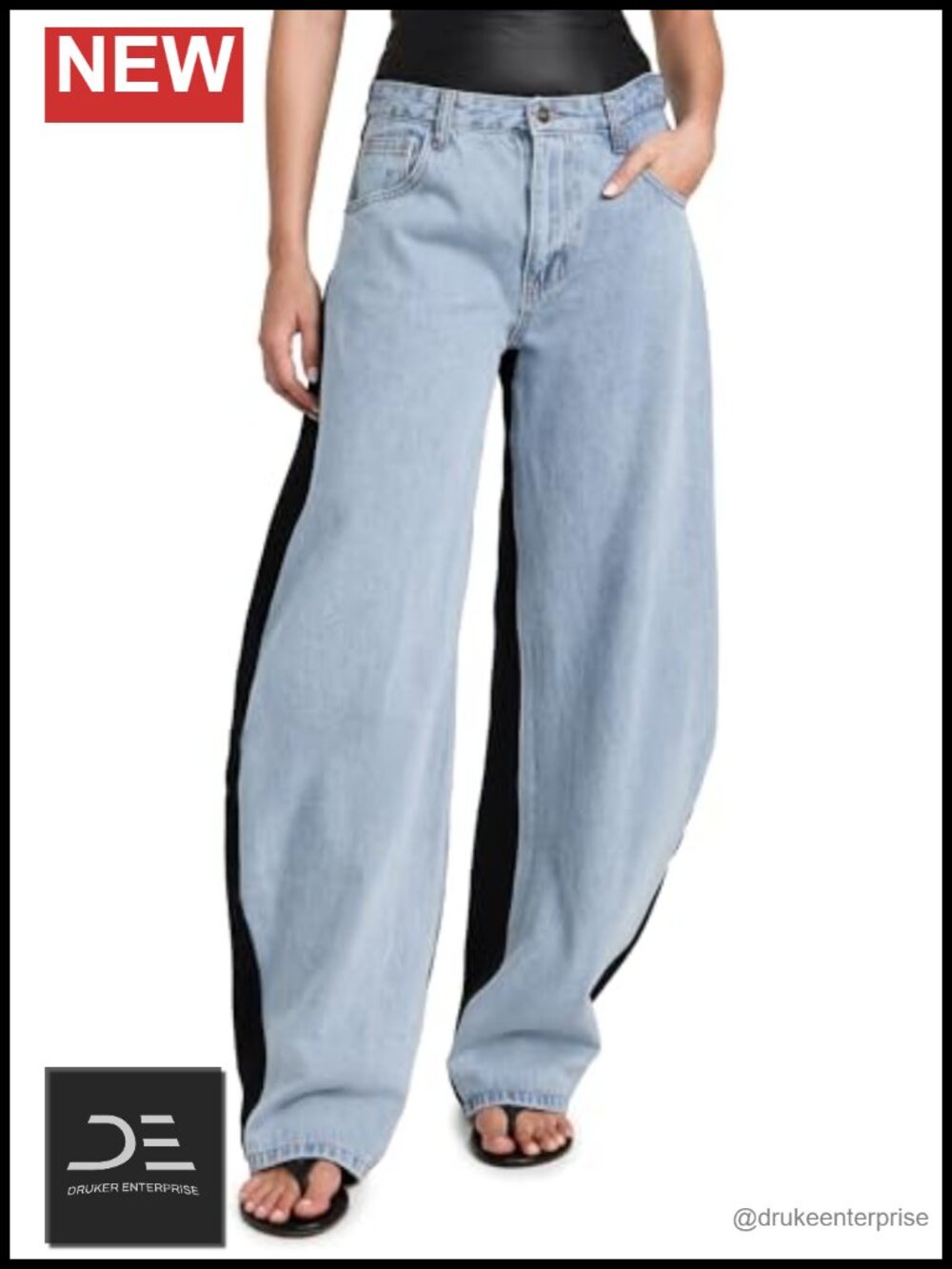 Mid-Rise Straight Leg Jeans Non-Stretch Denim 5-Pocket